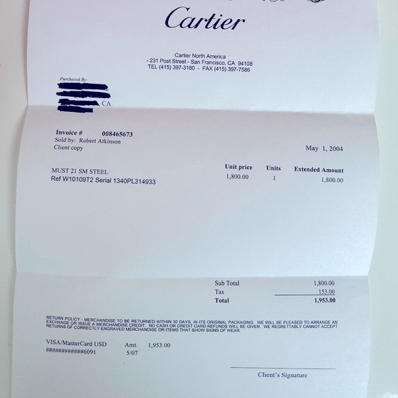 Mint Must 21 de Cartier Watch - ladies. Excellent condition - Picture 12 of 16